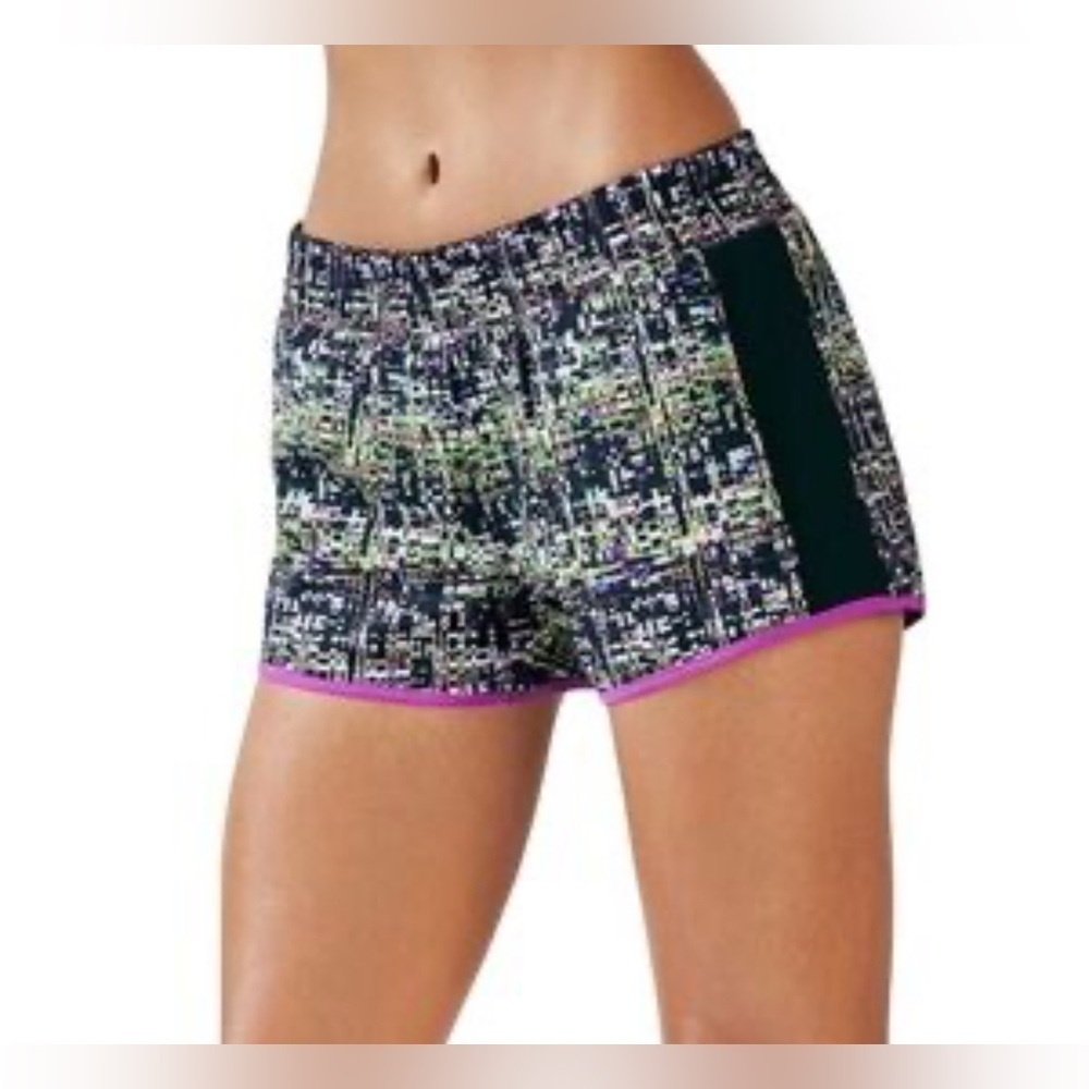 Fabletics Fallon Compression Lined Athletic Shorts Digital Print XL